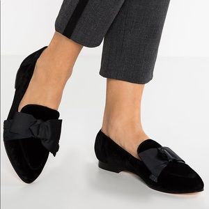 Kate Spade Claudia Velvet Bow Loafers